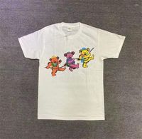 Camisetas masculinas Tie-dye Three Little Bears Tamiseta impresa Hombres Mujeres 1: 1 Tops de gran tamaño de alta calidad TEE Harajuku Clothing
