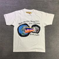 Camisetas para hombres Impresión de espuma CPFM X Kid Cudi Man On The Moon III Tee Men Women Streetwear