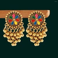 Kolczyki Dangle Classic Tassel Women's Gold Pearl Beade Turcja Bijoux Vintage Drop Ethnic Tribe Jewelry Bollywood