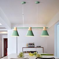 Pendant Lamps Nordic Simple Personality 3 Lights Solid Wood ...