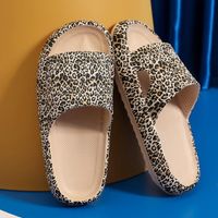 Slippers Rimocy Leopard Thick Platform For Women Home Couple...