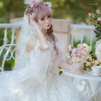 Robes de fête magnifique robe lolita échappement princesse fleur mariage fée d'été vintage kawaii