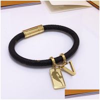 Other Bracelets Leather For Man Woman Wristband Lock Heart C...