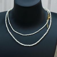 Collares colgantes 10 PCS White Shell Pearls Collar de cuentas de moda
