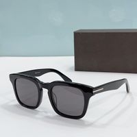 0751 Occhiali da sole fumo nero lucido per uomo Occhiali Dax gafas de sol Occhiali da sole firmati Occhiali UV400 con scatola