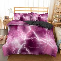 Set di biancheria da letto Cover del piumino in microfibra queen size di lusso colorato con federa per camera da letto