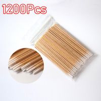 Makeup Sponges 1200st Wood Cotton Nails Art Tool Swab Eyelash Extension Tools Ear Care Cleaning Sticks Cosmetic
