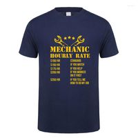 Men' s T Shirts Funny Mechanic Hourly Rates Shirt Summer...