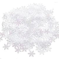Promotion de décorations de Noël! 600pcs Confettis de flocons de neige blanc réutilisables pour les fournitures de fête de vacances d'anniversaire de mariage