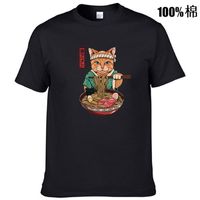 Мужские рубашки мужская высококачественная хлопковая уличная одежда забавная кошачья рубашка повседневная свободная футболка с короткими рукавами