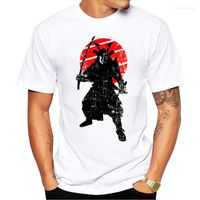 Herren T-Shirts Est 2023 Herrenmode Kurzarm Japan Samurai Krieger Vintage T-Shirt Harajuku Lustiger Abschlag Hipster O-Neck Cool Top
