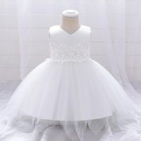 Sukienki dla dziewczynek ładne białe koronkowe impreza księżniczka sukienka mały dzieci dzieci na wesele
