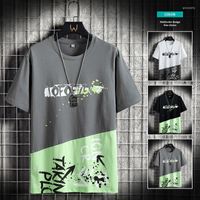 Camisetas para hombres Fashion Fashion Hip Hop Streetwear Streetwear de manga corta Harajuku Camiseta Tops Camas casuales 4xl