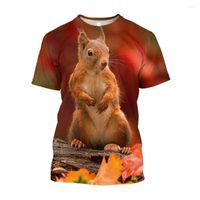Camisetas para hombres Jumeast 3d Squirrel Leopardo Camisetas impresas para hombres Camuflaje camuflaje Smooth Comfort Clothing T-Shirty