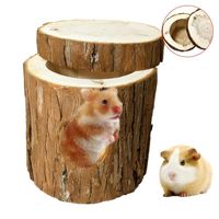 Küçük hayvan malzemeleri s !!! Komik hamster ahşap tünel içi boş ağaç gövde tüp molar çiğneme oyuncak