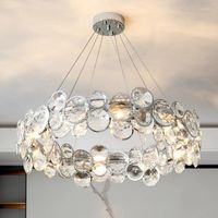 Candeliers Candelier LED moderna para sala de estar Lámpara de vidrio de lujo Decoración del hogar Iluminación de interior/oro Reducir Lustre 2023 2023