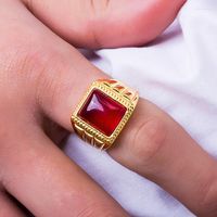 Eheringe Dubai 24K Gold Jelwery Ring Eternity Charms Freund Geschenk Liebes Symbol Mode für Männer Engagement