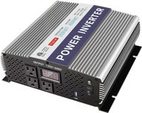 US Stock 2000W Power Relverter 12V to 110V ، عاكس سيارة موجة جيبية معدلة ، منافذ AC المزدوجة 110 فولت ، DC إلى AC Converter