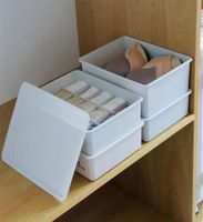 Aufbewahrungsschubladen Multistyles Unterwäsche Box mit Deckbh -Socken Grenzkapazität Plastik Organizing3059450