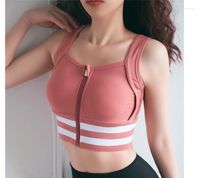 Yoga Outfit Net Infrared Wear Zipper Sports Sports In biancheria intima da donna -Il reggiseno a prova di fitness anti -SAG può essere indossato al di fuori del VE