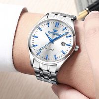 Relógios de pulso assistir a negócios de quartzo masculino de aço inoxidável de aço inoxidável relógio de moda moda casual pulso luminoso