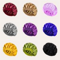 20 couleurs Satin large bande nuit chapeau Beanie pour femmes hommes élastique sommeil casquettes Bonnet cheveux soins décor accessoires