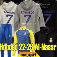 22 23 Al Nassr FC Tracksuits Ronaldo #7 CR7 Gonzalo Martinez Talisca Ghislain FANS 2022 2023 soccer training suit set hooded cotton Sweater jogging coat Al-Nassr S-XXL