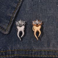 Wassertropfen Kristallzähne Broschen für Schalte Kleidung Cowboyschnallen Abzeichen Dekoration Legierung Silber Gold Corsage Pins