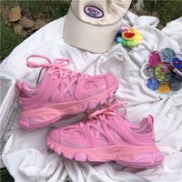 Scarpe eleganti adorabili sneakers rosa grosse donne spesse ragazze sola scarpe sportive in modo verde brillante scarpe da papà casual calzature femminile 230309
