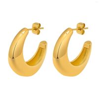 Hoop Earrings Chic Simple For Women Party Gift Jewelry Gold ...