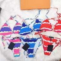 Дизайнеры Женщины купальцы бикини устанавливают многоцветные купальники летние время пляж