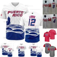 Men's Puerto Rico Baseball Francisco Lindor White 2023 World Baseball  Classic Replica Player Jersey