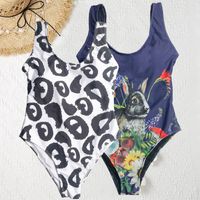 أزياء المرأة بيكينيس مصمم رسالة طباعة ملابس السباحة نساء الصيف الشاطئ