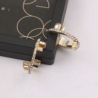 Fashion 18K Gold Plated Luxury Brand Designers Double Letter...