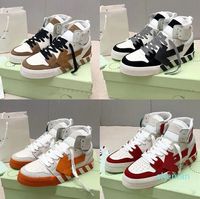 2023 High Off Off Women 's Men's White Casual Shoes Luxury Desiger Leather Lace-Up Sports Shoes 트랙 스포츠 달리기 테니스 신발