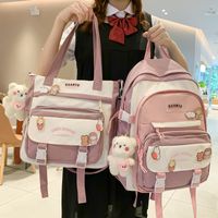 Borse per la scuola Harajuku High Girls Backpack Spalla multiplo borse impermeabili adolescente kawaii mochila 230310
