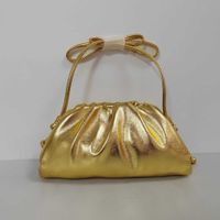 حقيبة اليد النسائية حقيبة المرأة الذهب الفضة الفضة حقيبة مطوية حقيبة كروس مع سعة كبيرة 230313