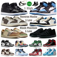 travis scott offwhite shoes air jordan 1 high 1s Jordan1s reverse mocha lost and found jumpman shoes chicago ts black phantom low zion williamson voodoo mid sneakers【code ：L】