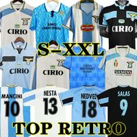 Lazio Retro 1989 1990 Simeone Soccer Trikots Vintage 91 92 99 00 01 Nedved Salas Gascoigne Classic Home Away Football Shirt Veron Crespo