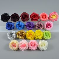 50pcs künstliche Rosenblumen Köpfe für Hochzeitsdekoration DIY Seidenblumen Köpfe