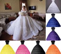 2020 Cheap Ball Gown 6 Hoops Petticoat Wedding Slip Crinolin...