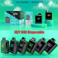 Authentic IGET Box Disposable Pod Device E-cigarettes Kit 600 Puffs 400mAh Battery Prefilled 2.0ml Cartridge Pods TPD Vape Stick Pen VS B5000 Bar XXL Genuine