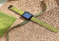 Дизайнерский классический зеленый смарт -часовой ремешок заменить часы для iwatch7 1 2 3 кожа Iwatch Bands9842262