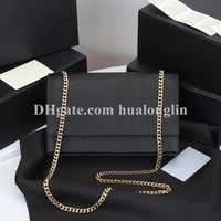 Bolsa de ombro de mulher de alta qualidade, ladras, ladras de couro genuíno caixa original Bolsas de bolsas femininas Caviar257p
