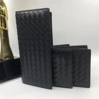 Top quality Whole Knitting Calf Genuine Leather Short Wallet...