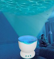 Proiettore di luci notturne a led colorato interno Ocean Daren Waves Aurora Master Proiezione Light Light USB con altoparlante Nuota Lighting5039713