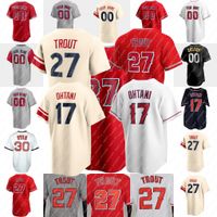 Wholesale Best Quality #17 Shohei Ohtani #27 Mike Trout #6 Anthony Rendon  Embroidered Customizable American Baseball Jersey From m.