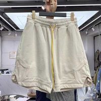 Pantalones cortos masculinos de color pesado sólido de servicio pesado de cinco puntos G230316