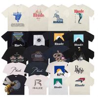 Sommer Herren T-Shirts Damen Rhuds Designer für Männer Tops Brief Polos Stickerei T-Shirts Kleidung Kurzarm Tshirt große T-Shirts