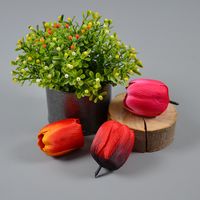 50pcs Tulpe Künstliche Blumen Köpfe für Home Dekoration Faux -Köpfe für Hochzeitsdekorbuhen Dekorative Blumen
